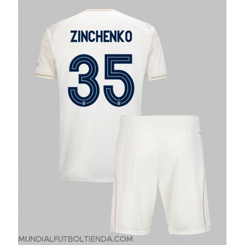 Camiseta Nottingham Forest Oleksandr Zinchenko #35 Segunda Equipación Replica 2025-26 para niños mangas cortas (+ Pantalones cortos)